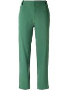 Andrea Marques - Slim Fit Trousers - Women - Acetate/viscose - 40, Green, Acetate/viscose