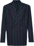 Vivienne Westwood Man - Boxy Striped Jacket - Men - Virgin Wool - 48, Blue, Virgin Wool