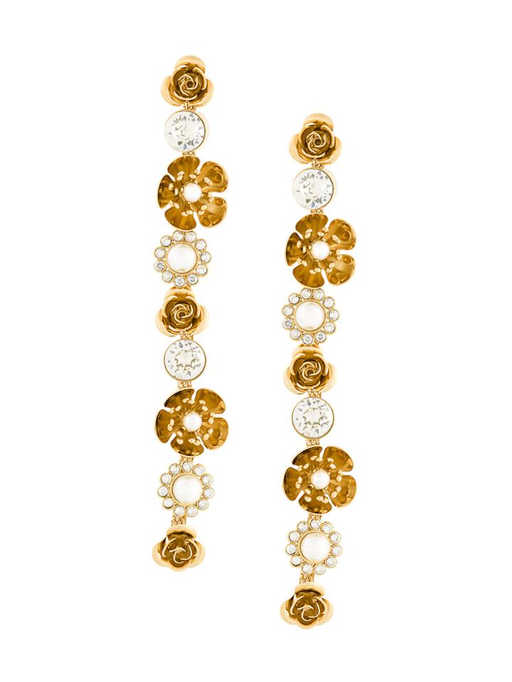 Ca & Lou Bella Long Earrings - Metallic