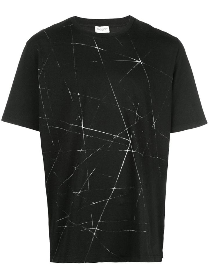 Saint Laurent Beam Print T-shirt - 1095 -noir/naturel