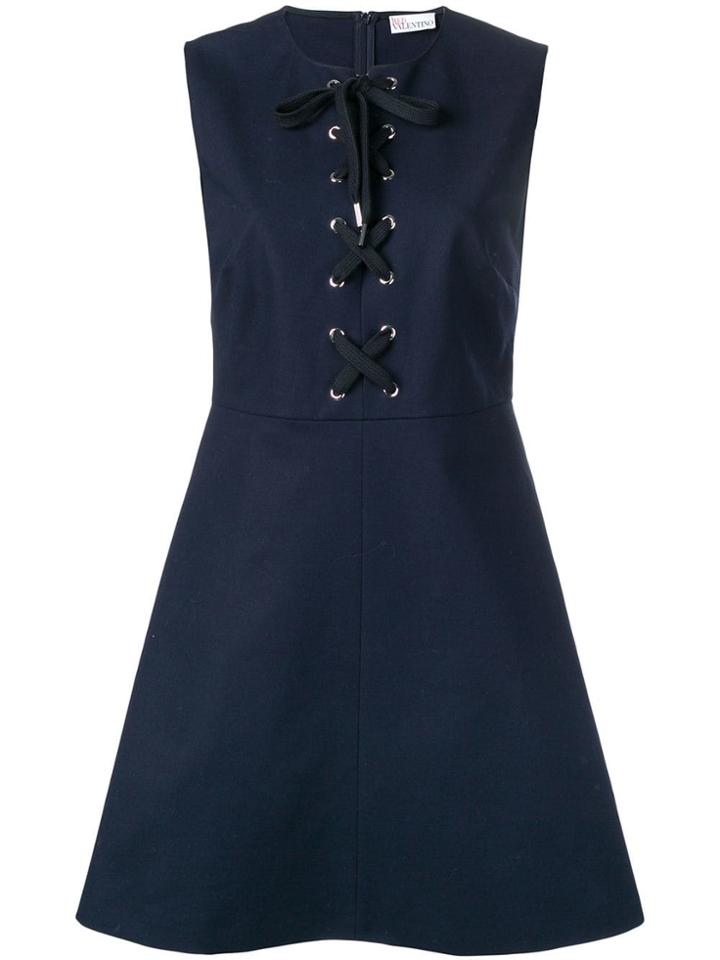 Red Valentino Lace-up Dress - Blue