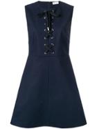 Red Valentino Lace-up Dress - Blue