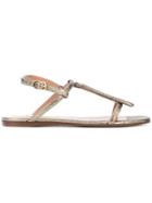 L'autre Chose Flat Court Sandals - Metallic