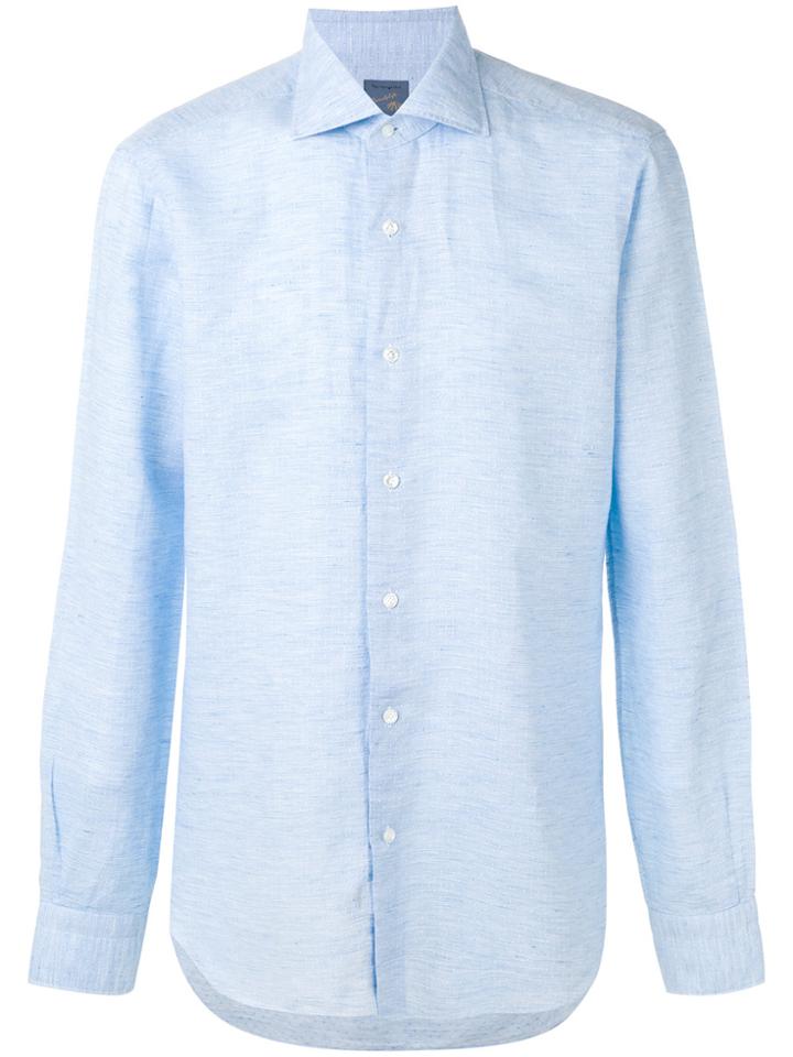 Barba Classic Plain Shirt - Blue