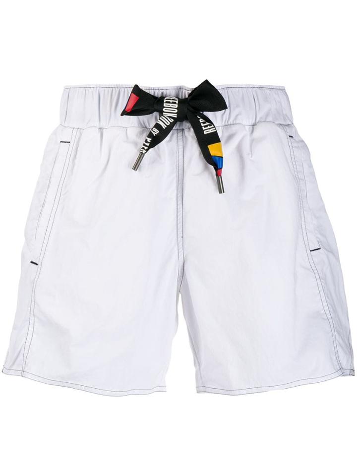 Reebok Logo Drawstring Swim Shorts - White