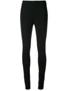 Dorothee Schumacher - Seaming Detail Leggings - Women - Polyester/triacetate - 4, Black, Polyester/triacetate