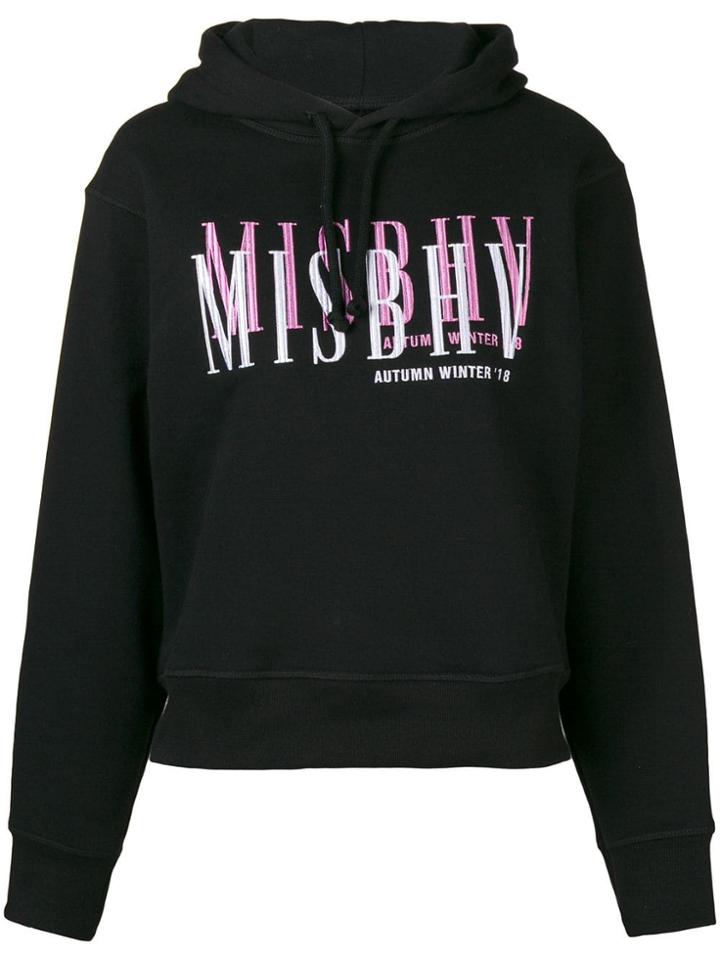 Misbhv Logo Embroidered Hoodie - Black