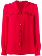 Miu Miu Oversized Frill Collar Shirt - Red