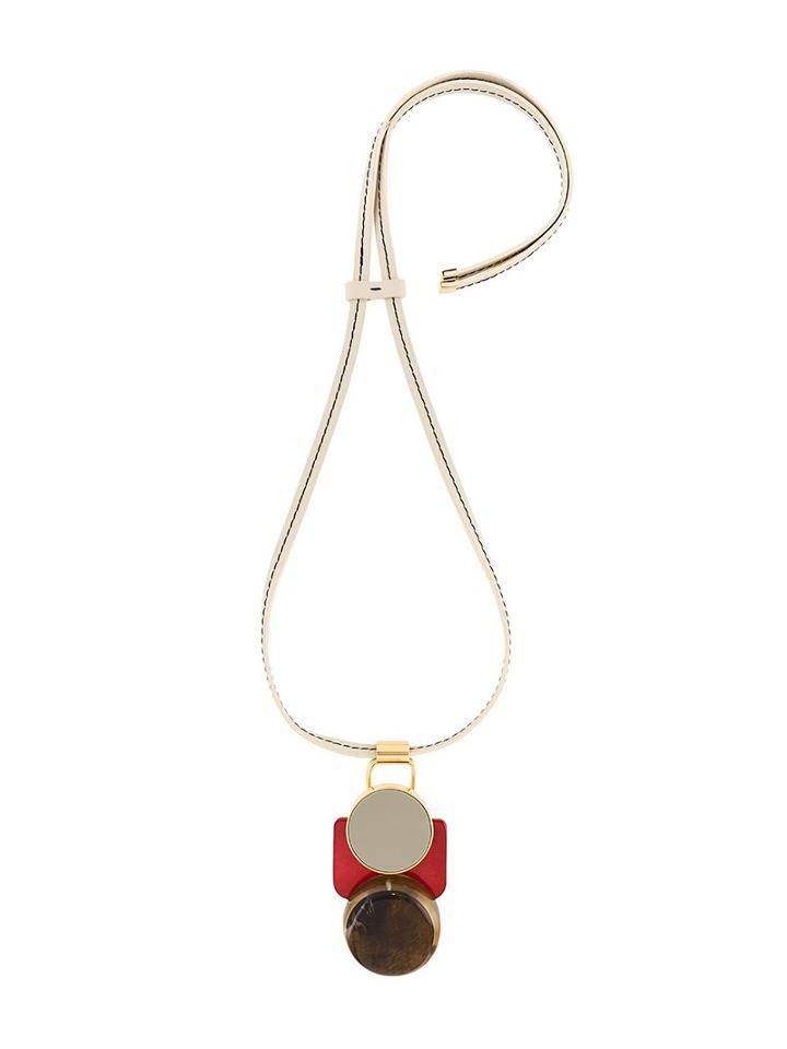 Marni Acrylic Pendant Necklace, Women's, Nude/neutrals