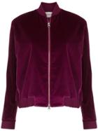 Egrey Velvet Bomber Jacket - Pink & Purple