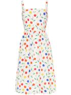 Hvn Laura Rainbow Cherry Print Sleeveless Midi Dress - Yellow