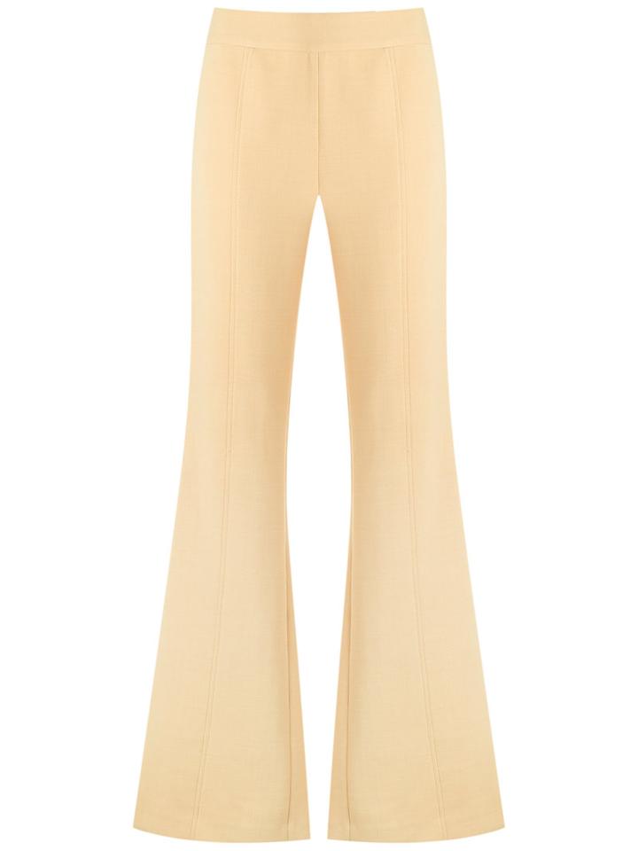 Talie Nk Flared Trousers, Women's, Size: 38, Yellow/orange, Polyester/spandex/elastane/viscose