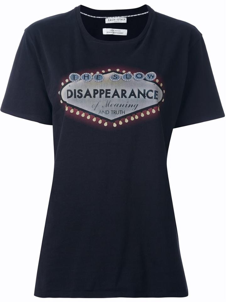 Each X Other 'disappearance' T-shirt - Black