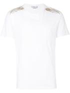 Alexander Mcqueen - Feather Embroidered T-shirt - Men - Cotton - Xs, White, Cotton
