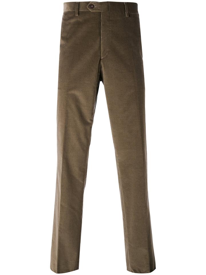 Brioni - Corduroy Trousers - Men - Cotton/spandex/elastane - 46, Brown, Cotton/spandex/elastane