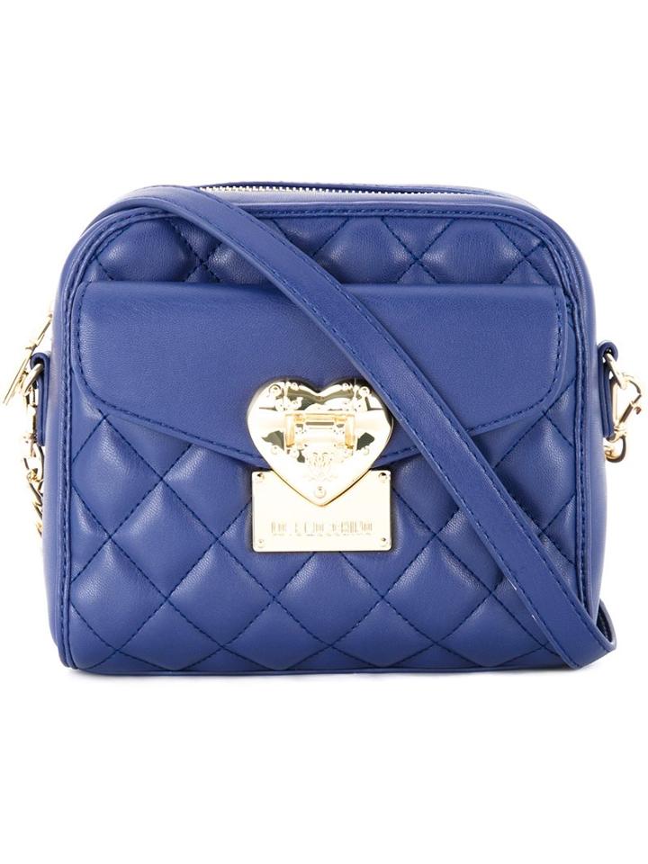Love Moschino Quilted Shoulder Bag, Women's, Blue, Polyurethane