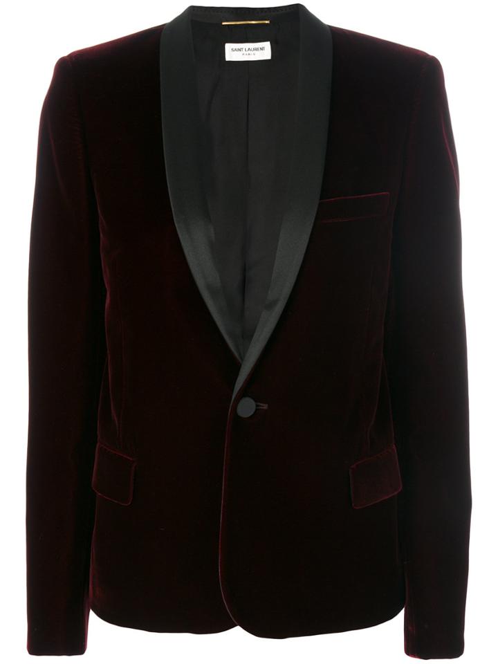 Saint Laurent Le Smoking Single-breasted Jacket - Red