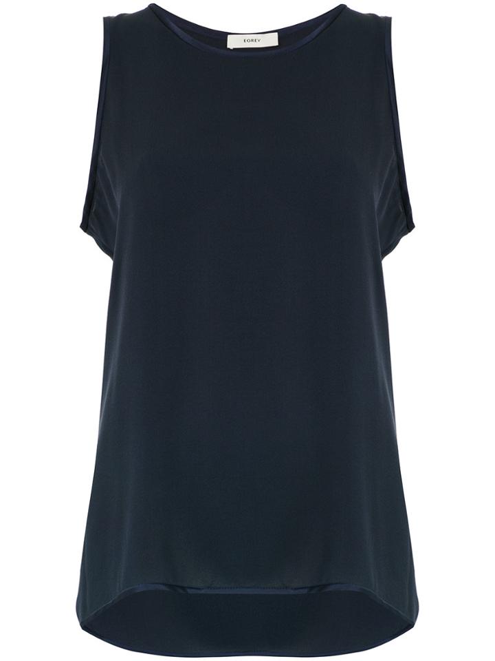 Egrey Side Slits Tank Top - Blue