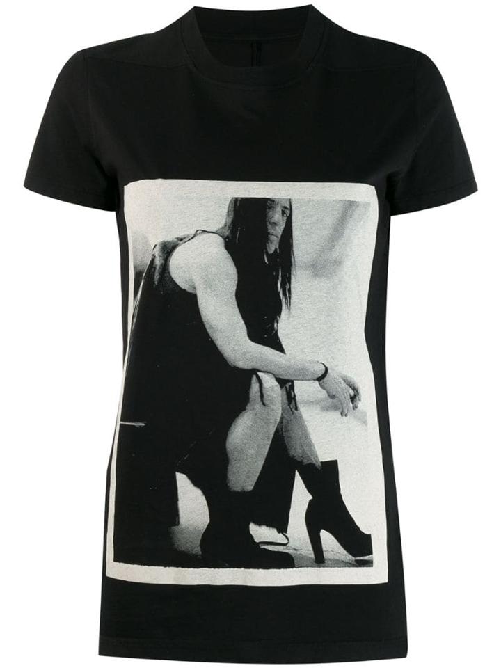 Rick Owens Drkshdw Portrait Print T-shirt - Black