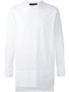 Dsquared2 Shirt Detail Sweatshirt, Men's, Size: 46, White, Cotton