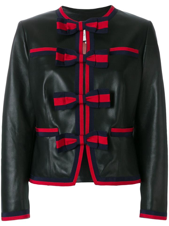 Gucci Ribbon Trim Jacket - Black