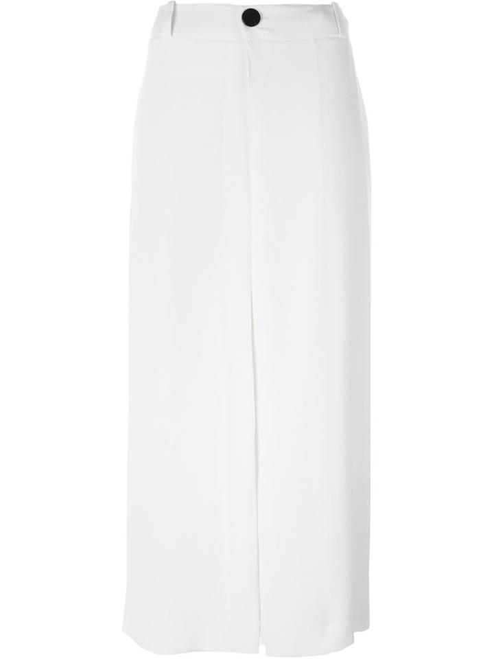 Joseph Side Slit Skirt, Women's, Size: 42, White, Silk