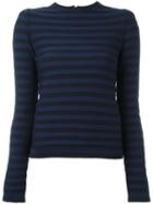 Sonia Rykiel Striped Round Neck Jumper, Women's, Size: Xs, Black, Polyester/cashmere/virgin Wool