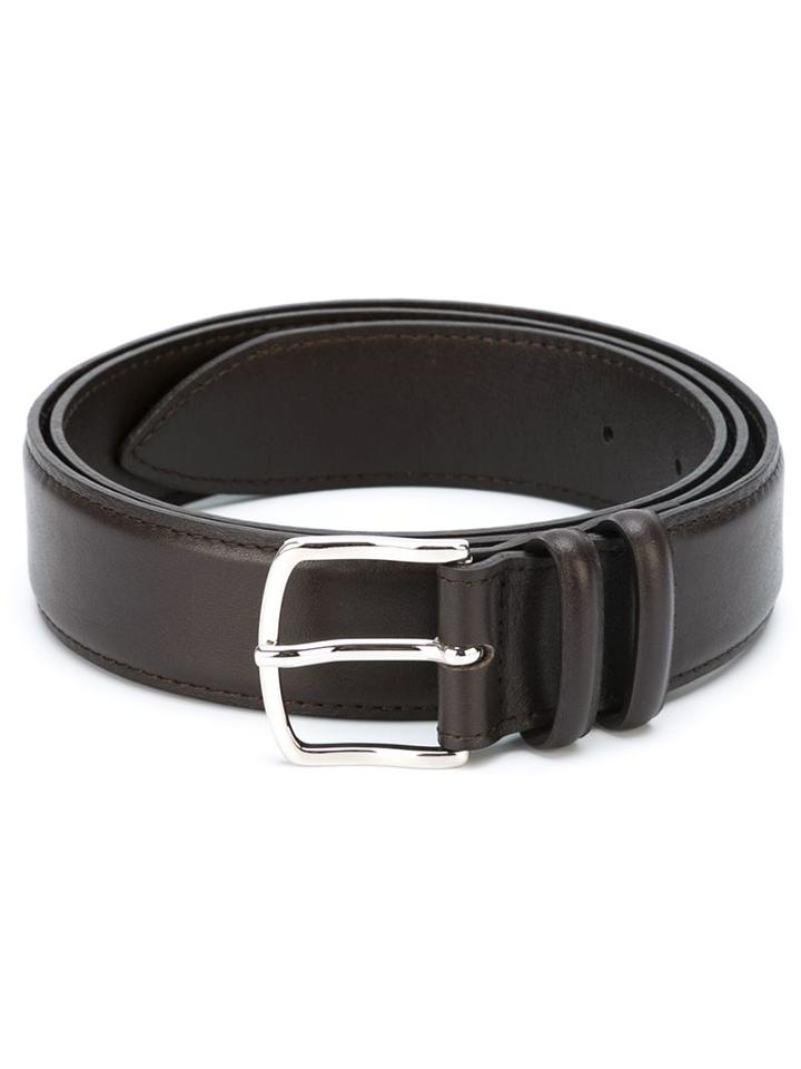 Orciani Classic Buckle Belt, Men's, Size: 95, Brown, Leather
