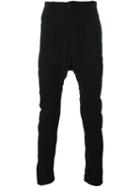 11 By Boris Bidjan Saberi Drop-crotch Trousers, Men's, Size: Large, Black, Cotton/spandex/elastane