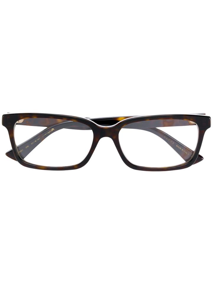 Gucci Eyewear Square Frame Glasses - Brown