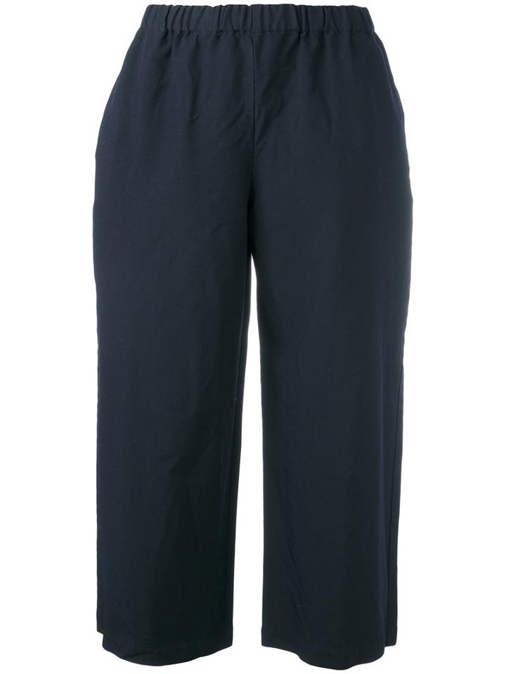 Comme Des Garçons Comme Des Garçons Cropped Trousers, Women's, Size: Small, Blue, Polyester