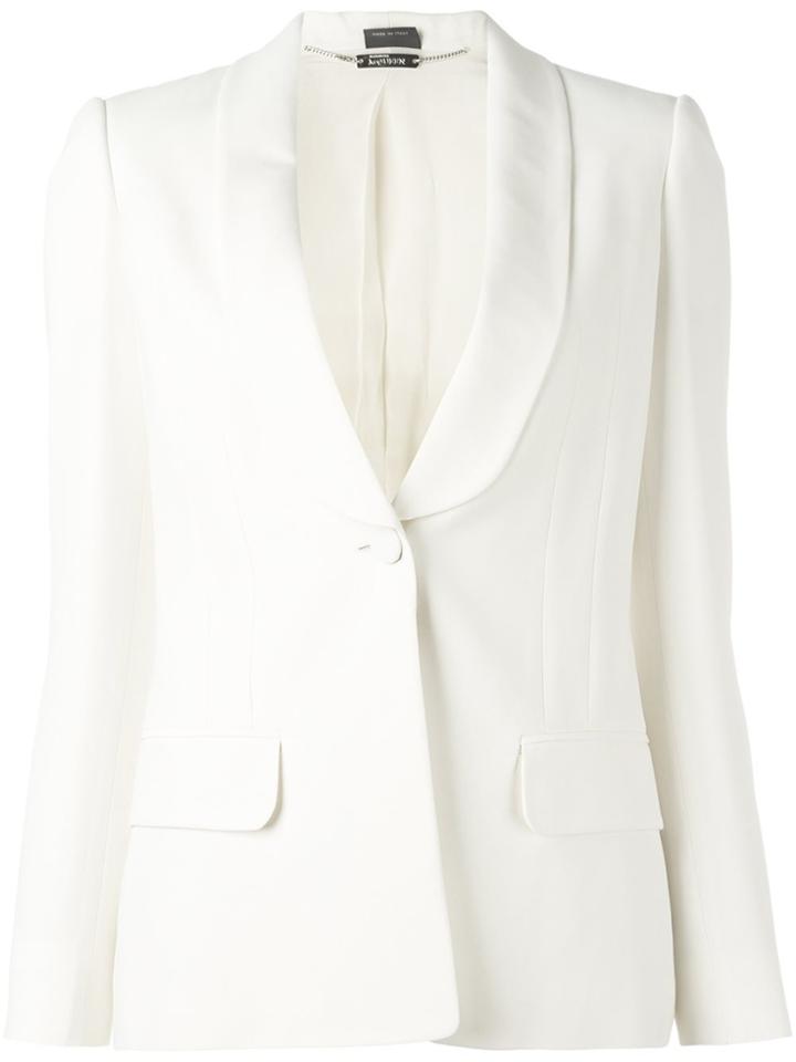 Alexander Mcqueen Shawl Lapel Blazer - White
