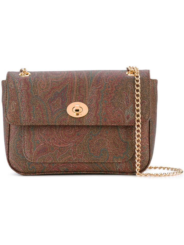 Etro Paisley Print Bag, Women's, Calf Leather/polyester/pvc/cotton