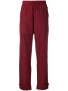 Han Kj0benhavn Touch Strap Ankle Track Trousers - Red