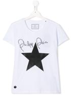 Philipp Plein Junior Teen Star Print T-shirt - White