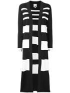 Edward Achour Paris Striped Long Cardigan - Black