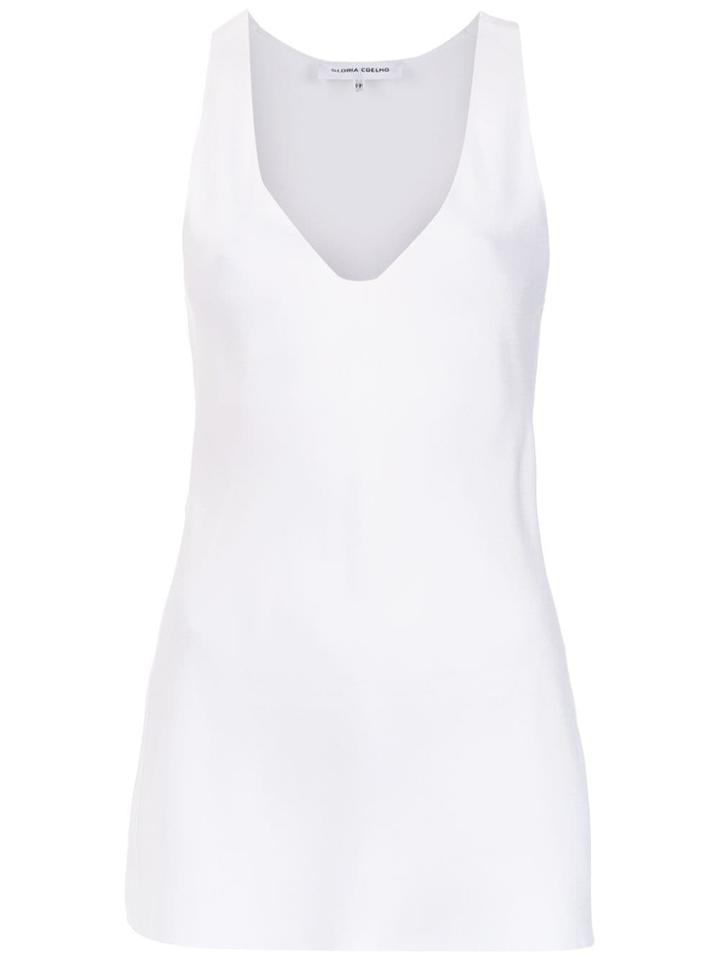 Gloria Coelho V-neck Tank - White