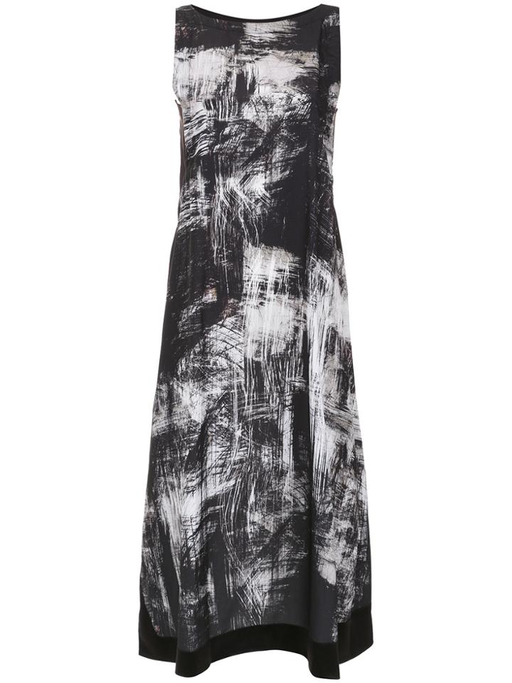 Mara Mac Printed Midi Dress - Black