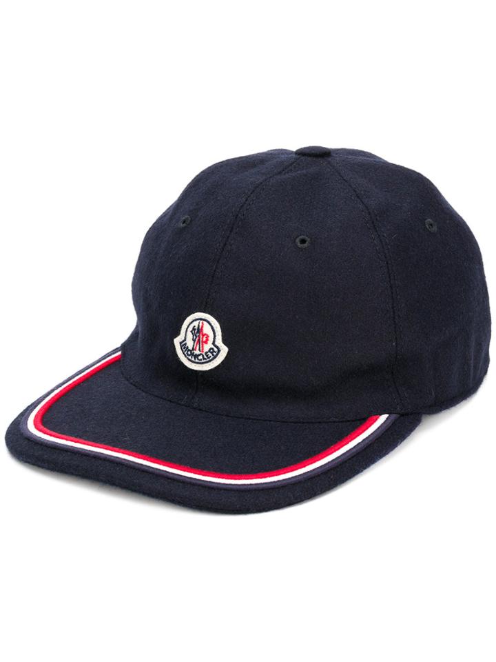 Moncler Piped Logo Patch Cap - Blue