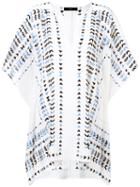Steffen Schraut Geometric Print Kaftan, Women's, Size: 36, White, Viscose