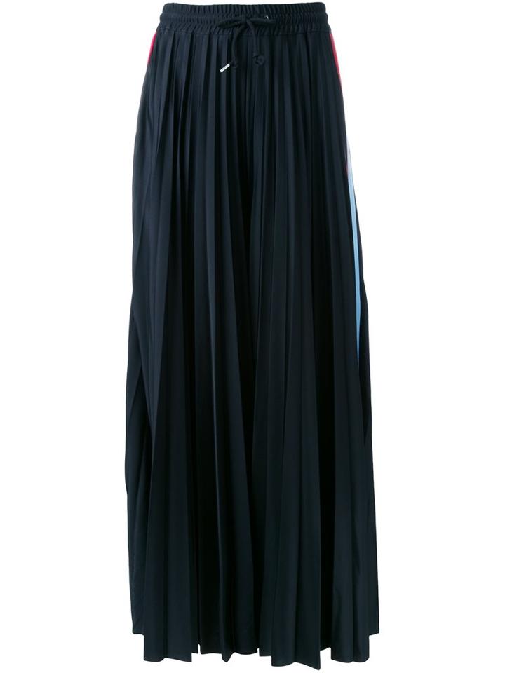 Msgm Pleated Palazzo Pants, Women's, Size: 44, Black, Polyamide/polyester