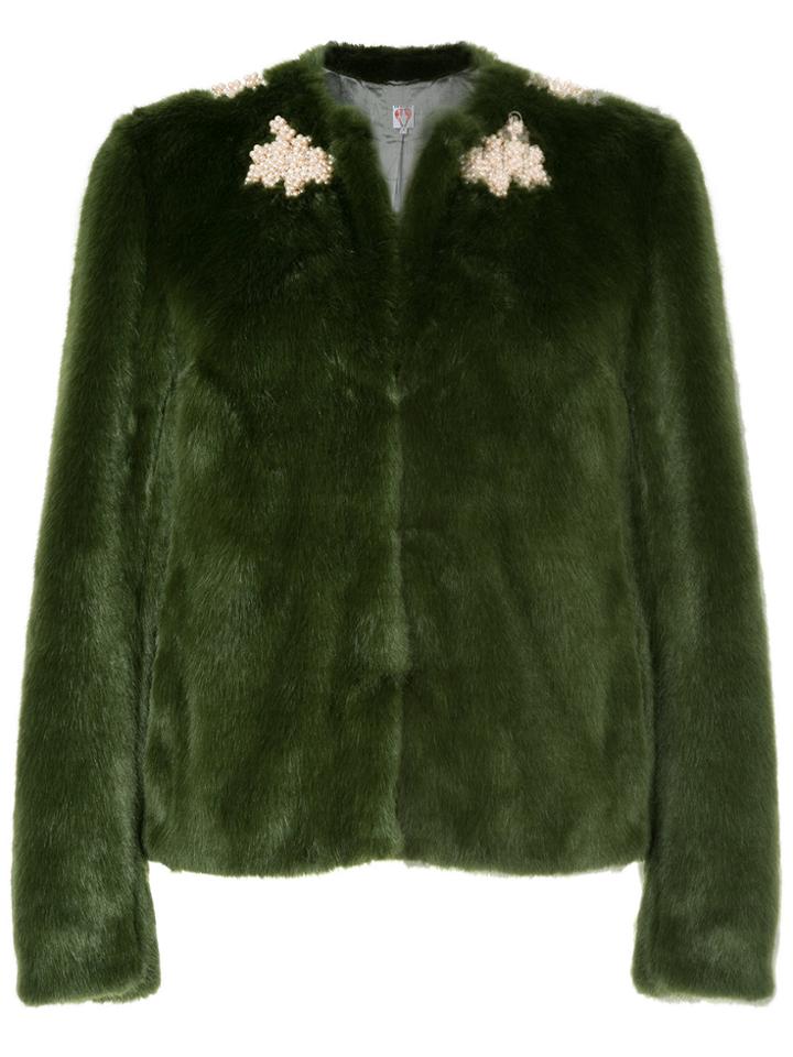 Shrimps Duncan Faux Fur Coat - Green