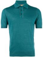 Cruciani Classic Polo Shirt, Men's, Size: 48, Green, Silk/linen/flax