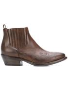 Etro Carved Ankle Boots - Brown