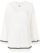 Mm6 Maison Margiela Contrast Pompom Jumper - White
