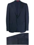 Isaia Check Two Piece Suit - Blue