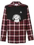 Maison Margiela Checkered Print Shirt, Men's, Size: 42, Red, Cotton/spandex/elastane