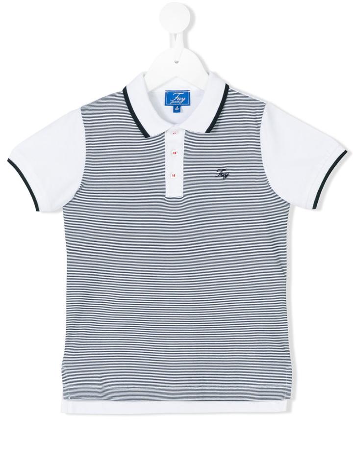 Fay Kids - Classic Striped Polo Shirt - Kids - Cotton - 6 Yrs, Blue