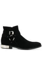 Philipp Plein Ankle Length Star Boots - Black