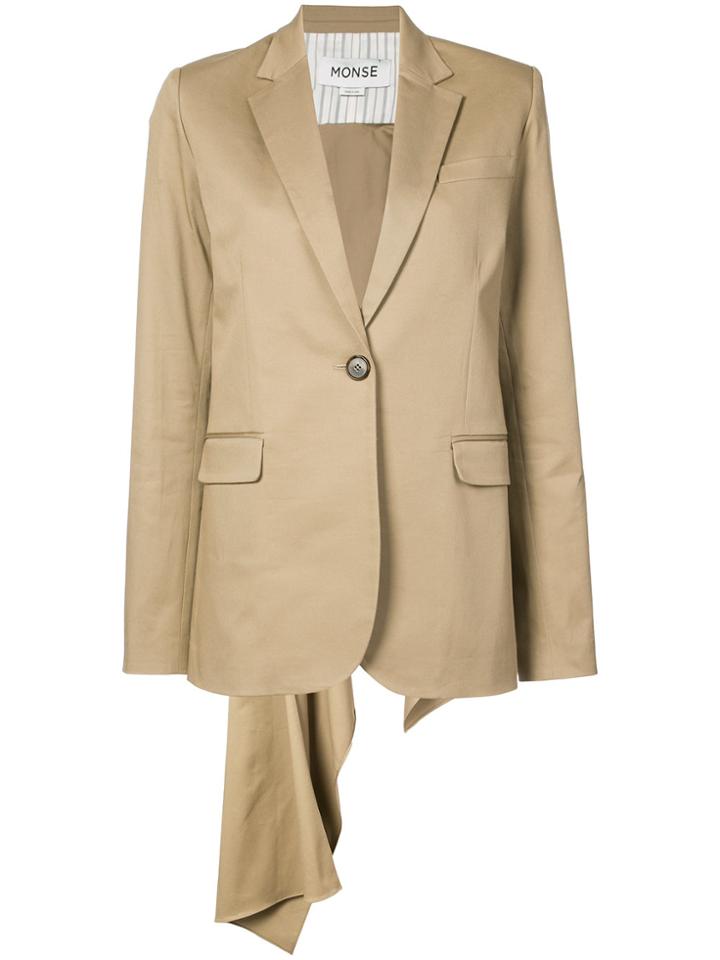 Monse High Low Hem Blazer - Brown